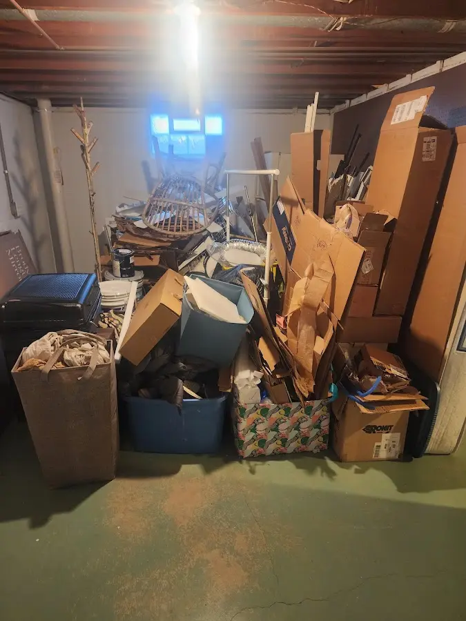 Roll-off dumpster container at job site for 8 Yard Dumpster Rental in Lafayette